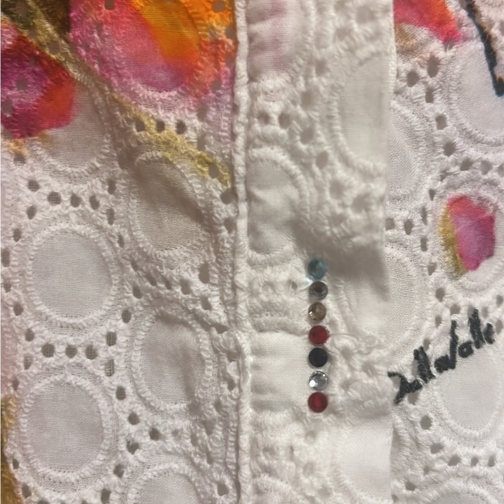 Elisa Cavaletti Blouse with rhinestones. Elegant and chic. - Picture 3 of 6